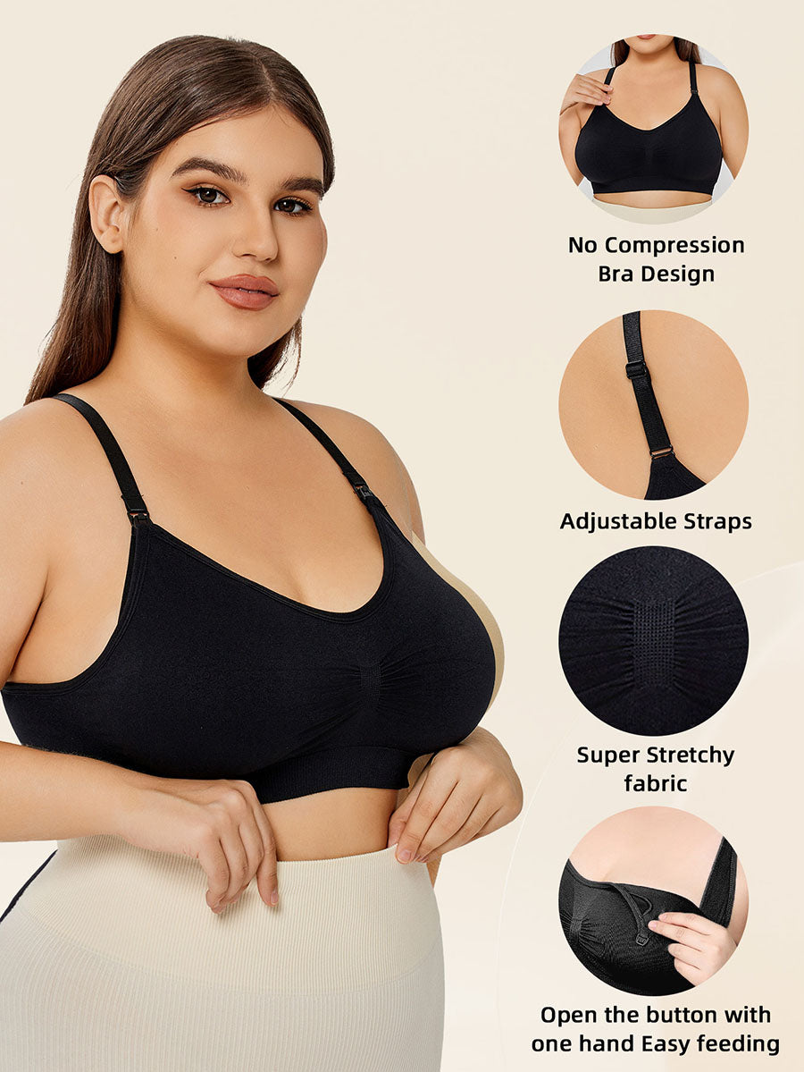 Comfortable +Size Cotton Wirefree Bra - MINOOO's
