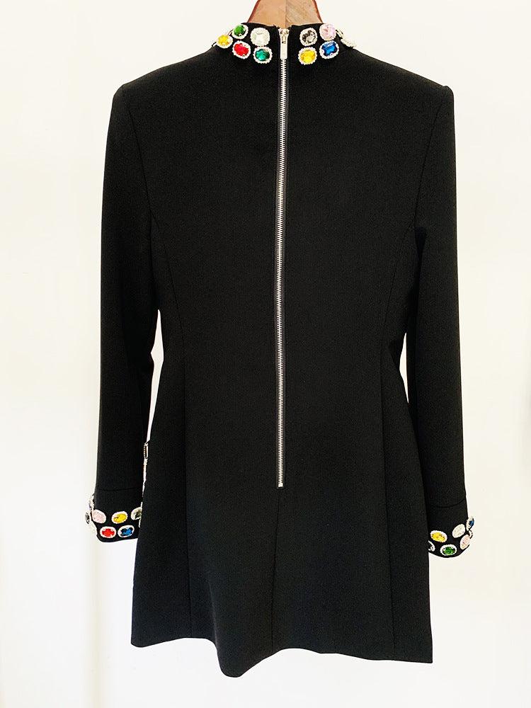 Regal Radiance Jeweled Mini Dress - MINOOO's