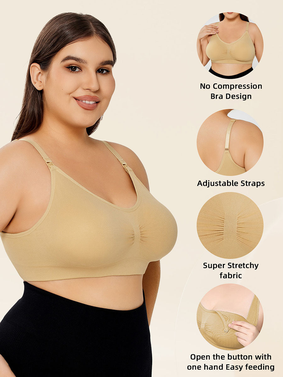 Comfortable +Size Cotton Wirefree Bra - MINOOO's