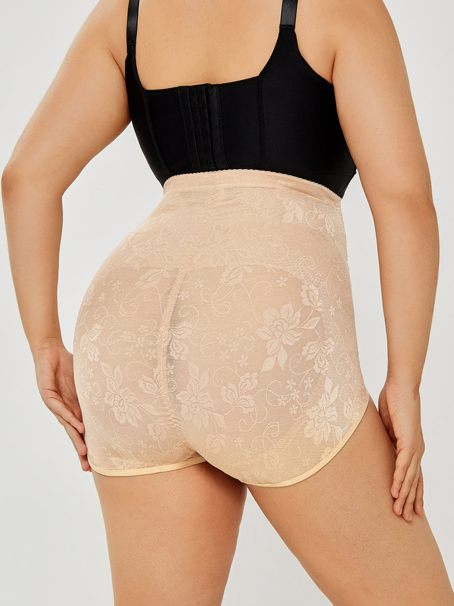 Lace High Waisted Body Shaper Plus Size - MINOOO's
