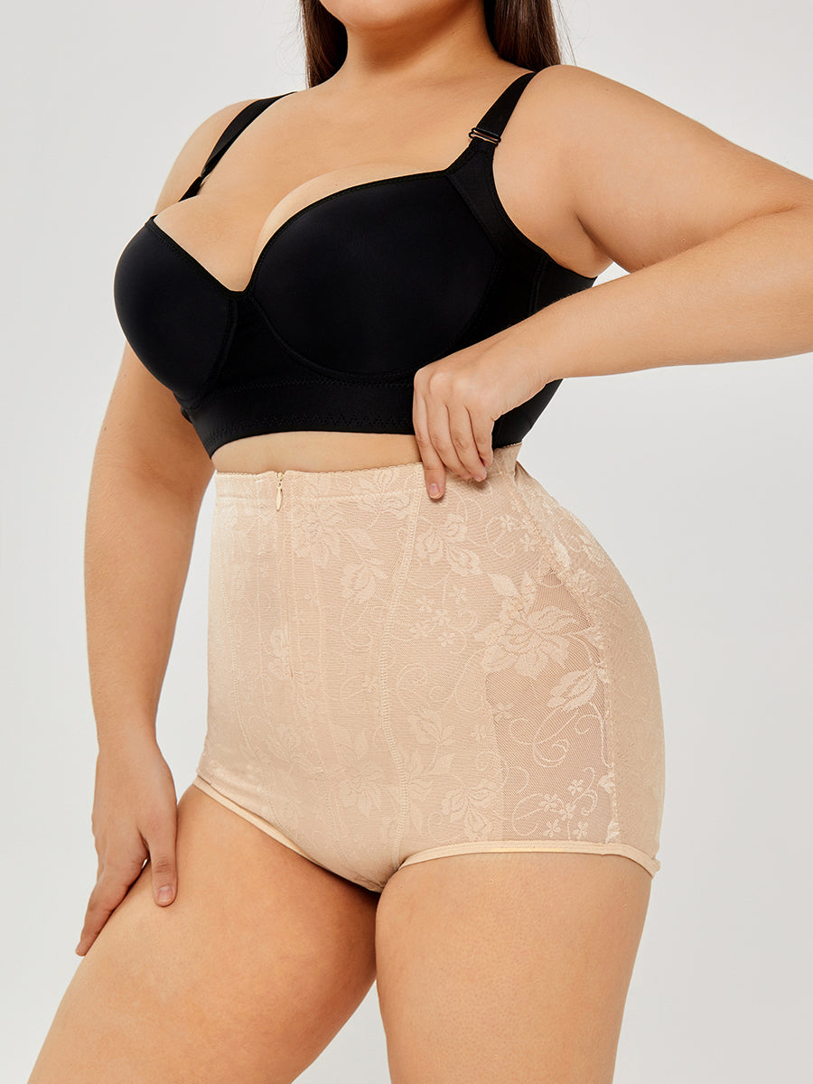 Lace High Waisted Body Shaper Plus Size - MINOOO's