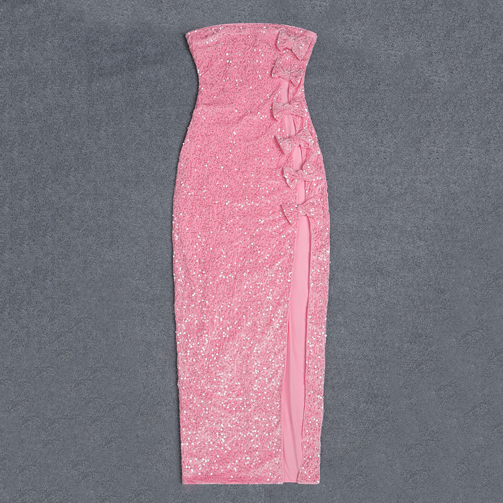 Sparkling Rosé Evening Gown - MINOOO's