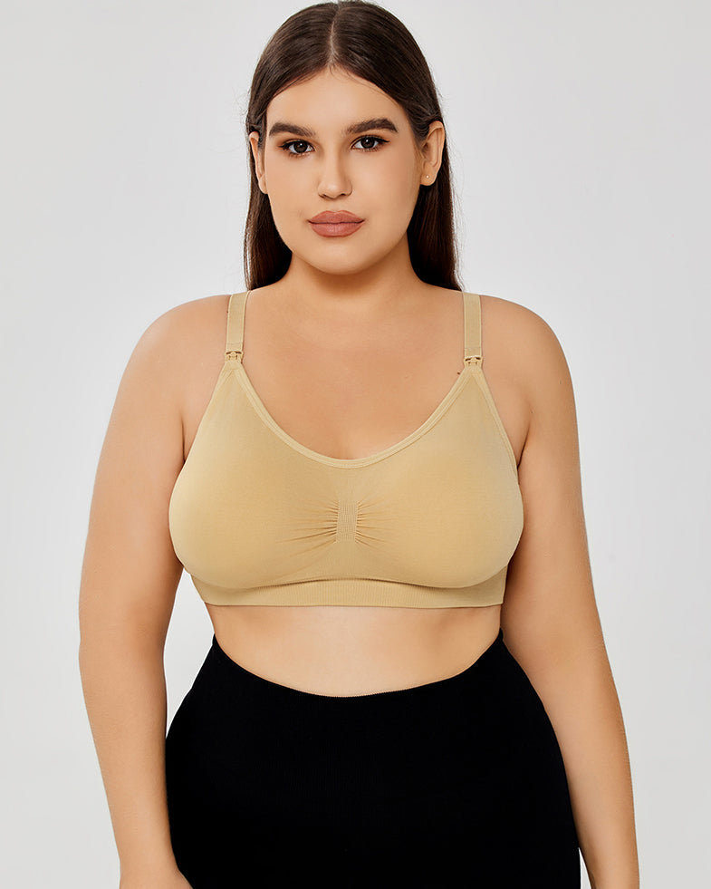 Comfortable +Size Cotton Wirefree Bra - MINOOO's