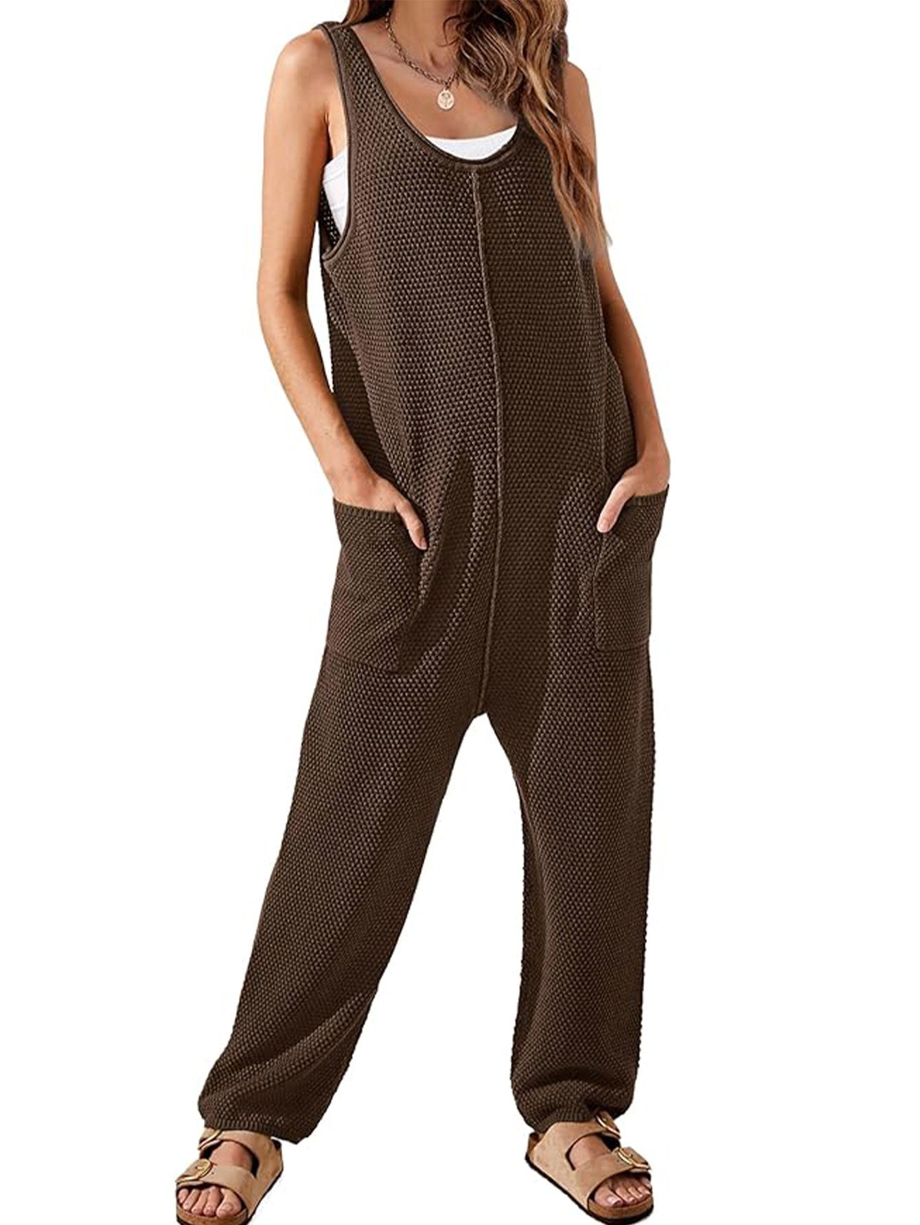 Jumpsuit Double Pocket Cargo Pants - MINOOO's