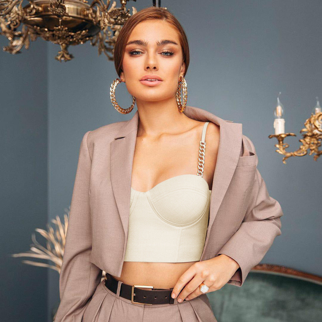 Chic Chain Strap Crop Top - MINOOO's