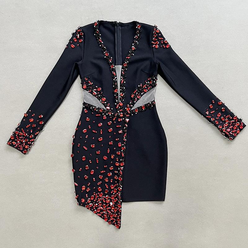 Ruby Embellished Mini Dress - MINOOO's