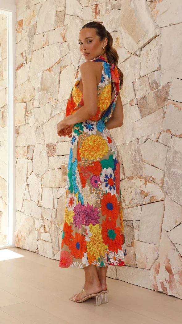 Colorful Bloom Maxi Dress - MINOOO's