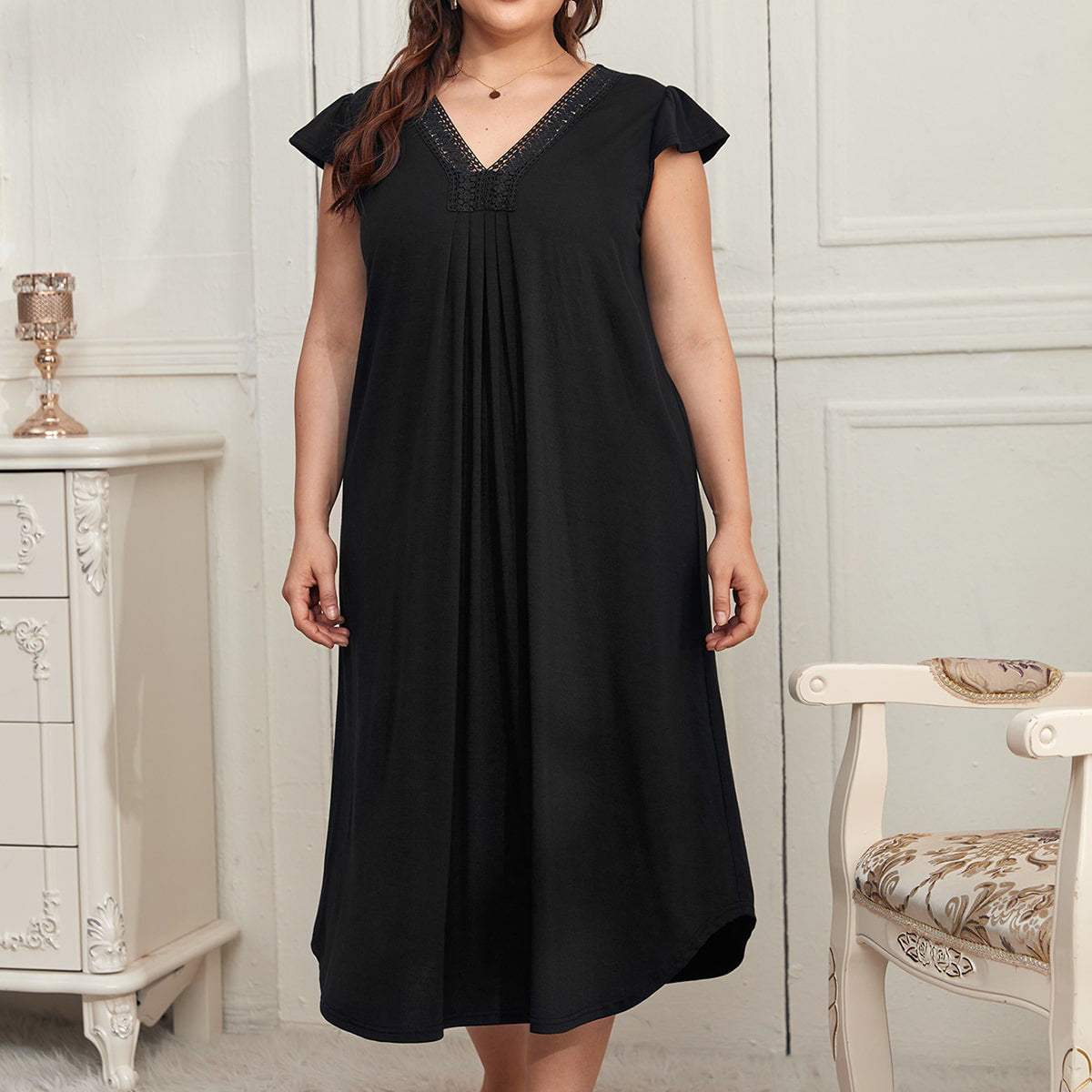 Floral Plus-Size Lounge Dress