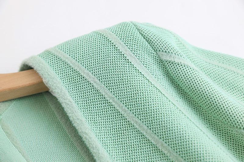 Elegant Mint Knit Blazer Dress - MINOOO's