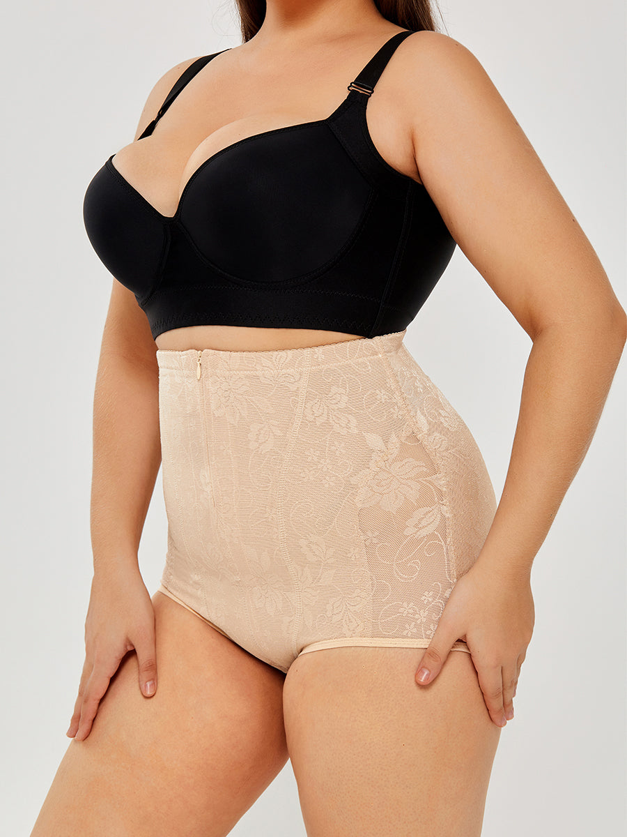 Lace High Waisted Body Shaper Plus Size - MINOOO's