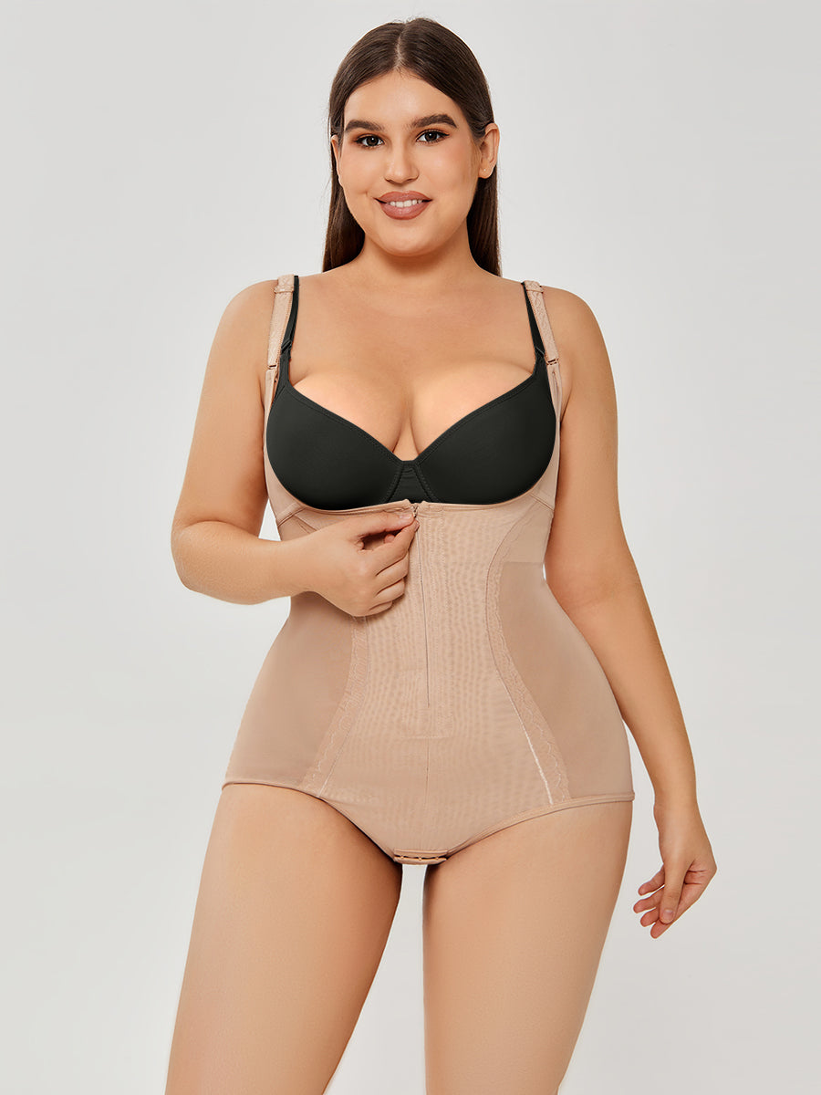 Sheer Mesh Slim Body Shaper Plus Size - MINOOO's