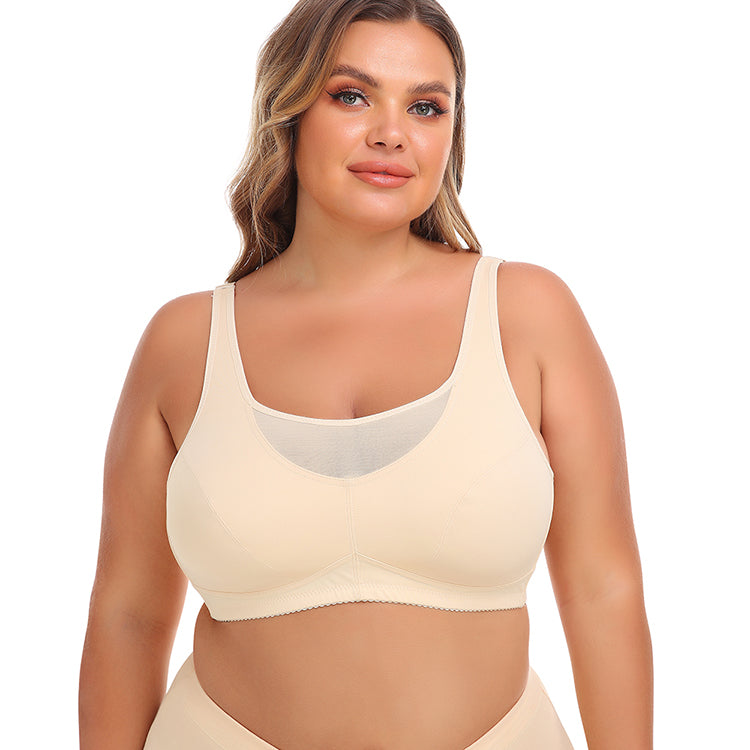 Hollow Mesh Camisole Bra +Size Bra - MINOOO's
