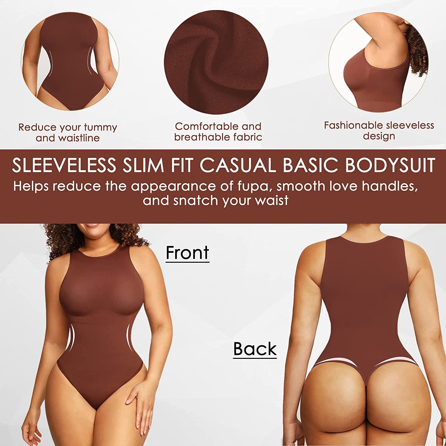 Seamless High-Neck Bodysuit Shapewear - MINOOO's