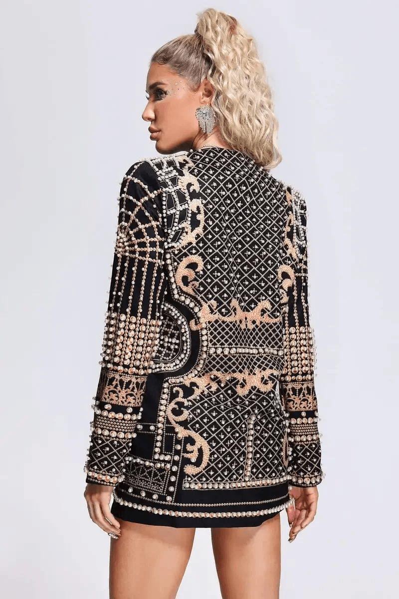 Luxe Beaded Blazer Couture - MINOOO's