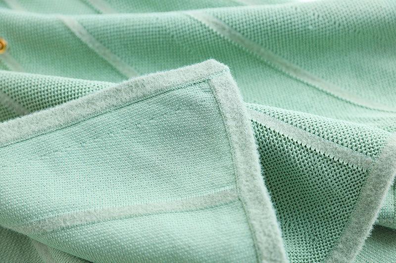 Elegant Mint Knit Blazer Dress - MINOOO's