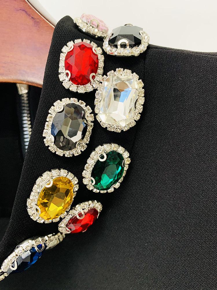 Regal Radiance Jeweled Mini Dress - MINOOO's