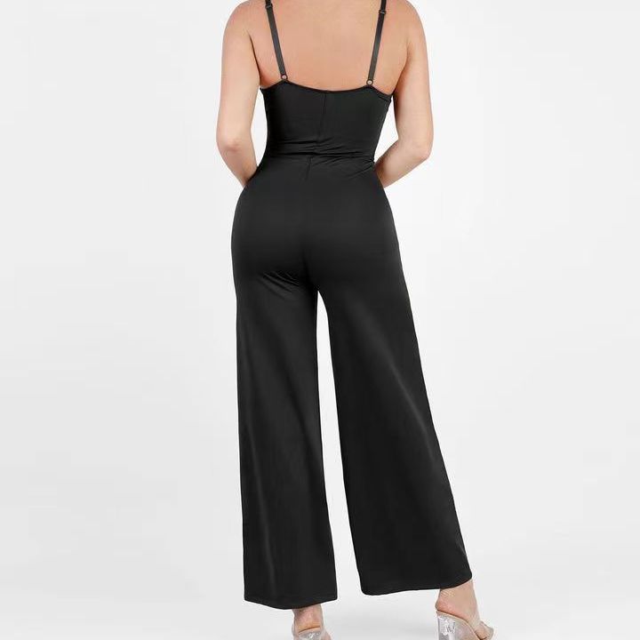Lace Push Up Belly Contracting And Close-fitting Jumpsuit - MINOOO's