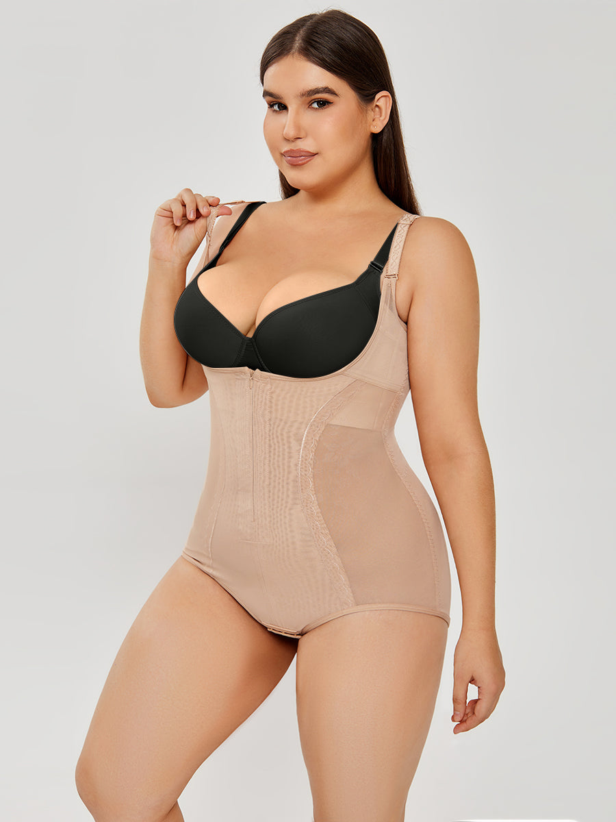 Sheer Mesh Slim Body Shaper Plus Size - MINOOO's