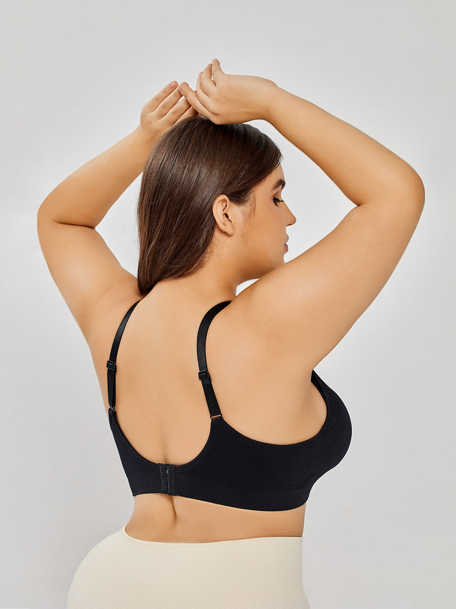 Comfortable +Size Cotton Wirefree Bra - MINOOO's
