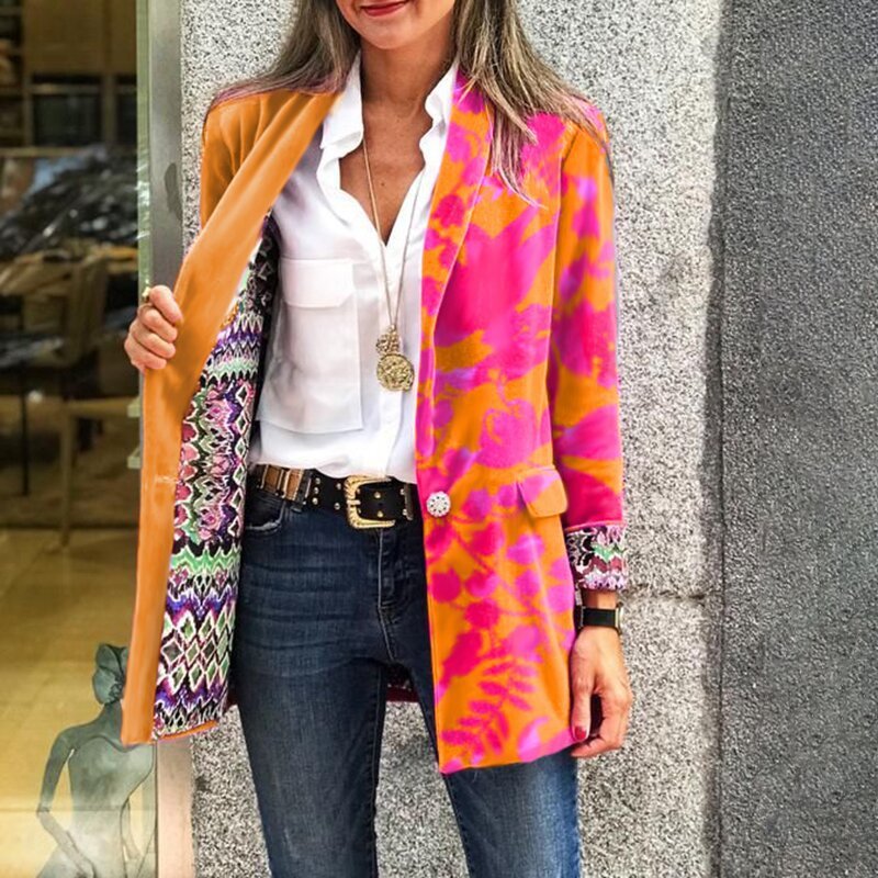 Vibrant Elegance Printed Blazer Collection - MINOOO's