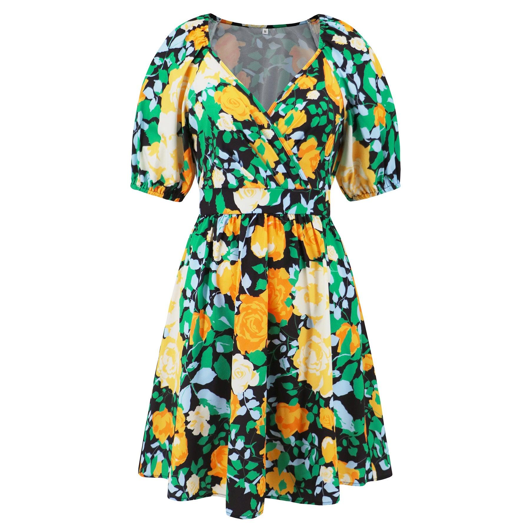 Blooming Floral Summer Mini Dress - MINOOO's