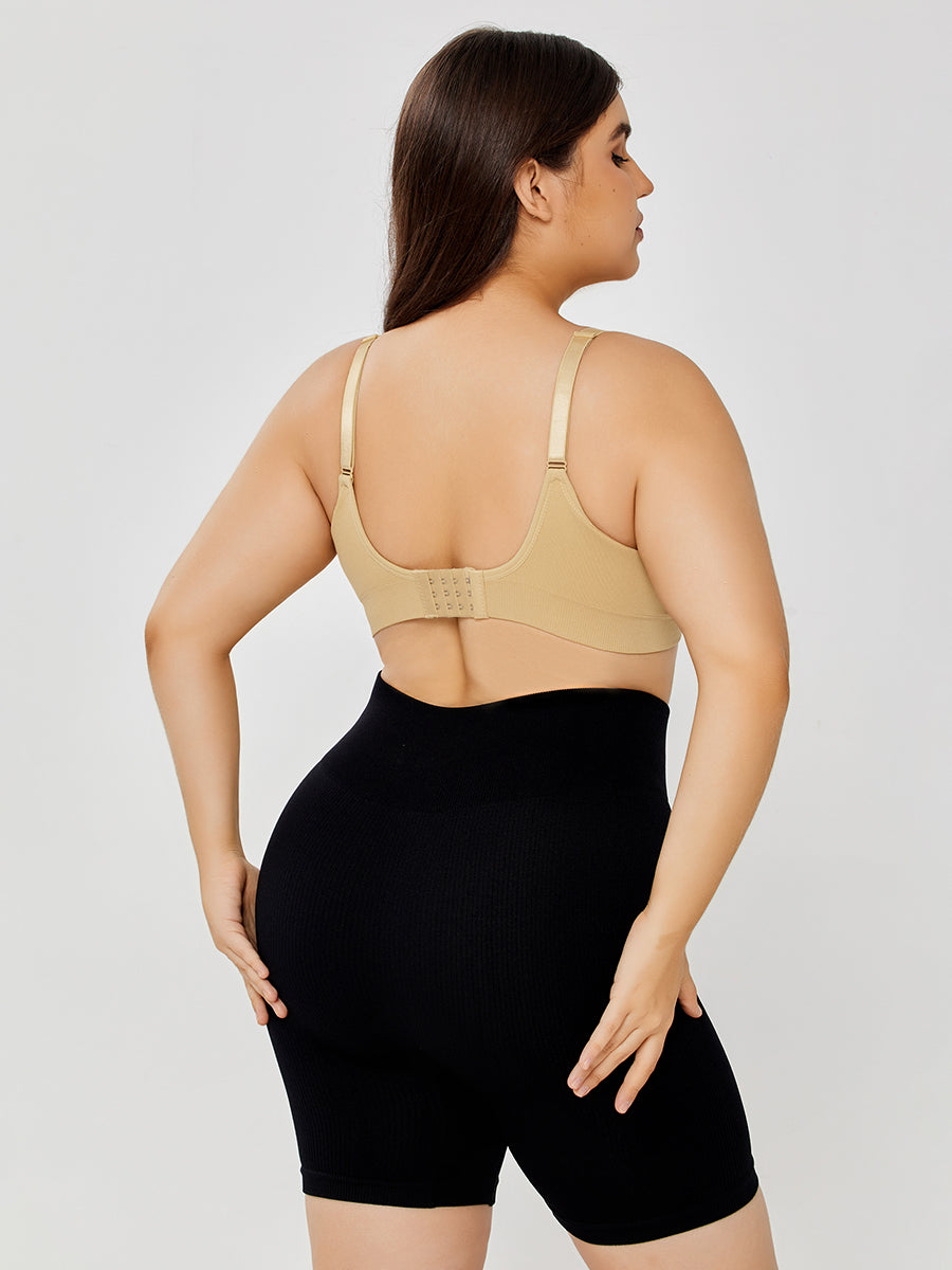 Comfortable +Size Cotton Wirefree Bra - MINOOO's