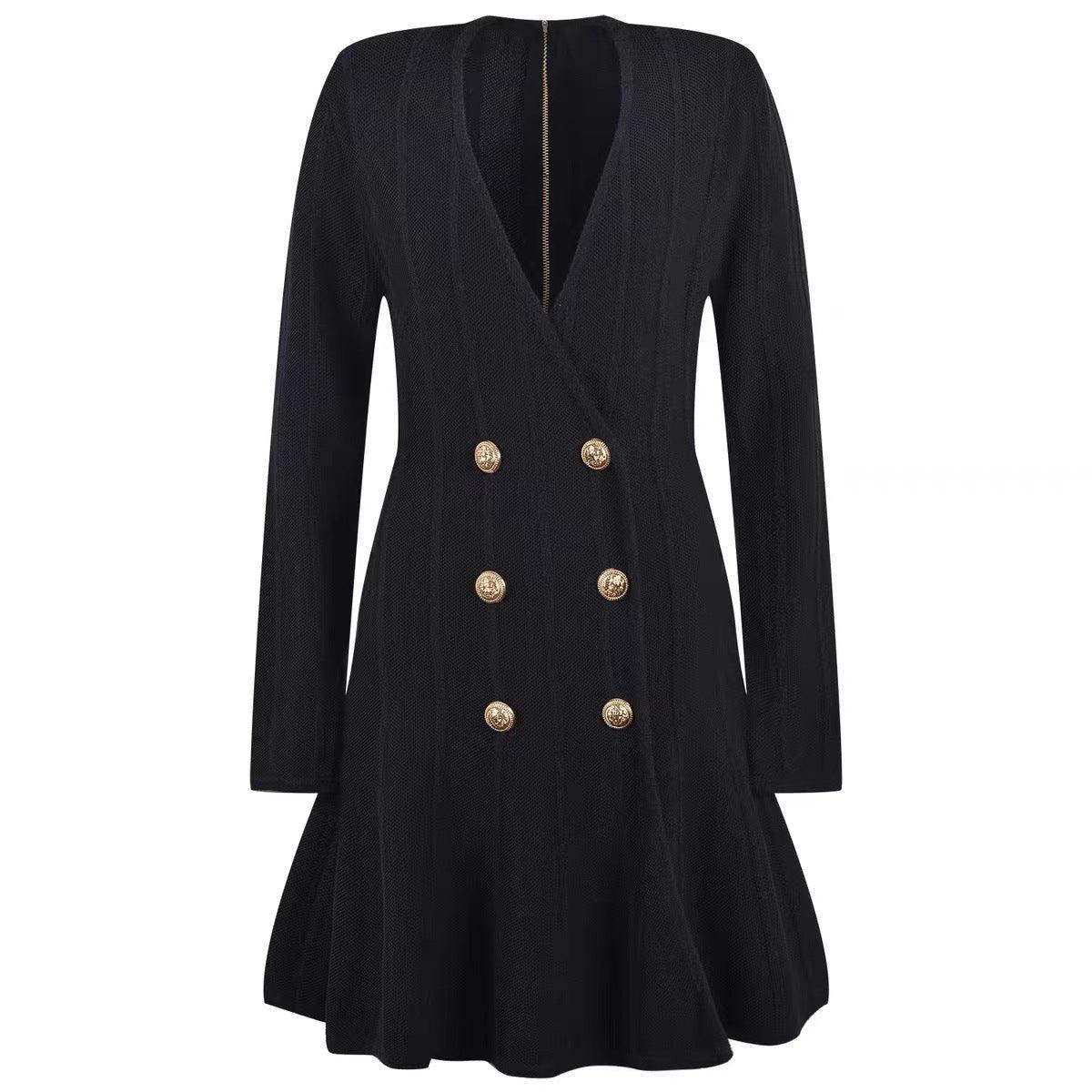 Elegant Mint Knit Blazer Dress - MINOOO's