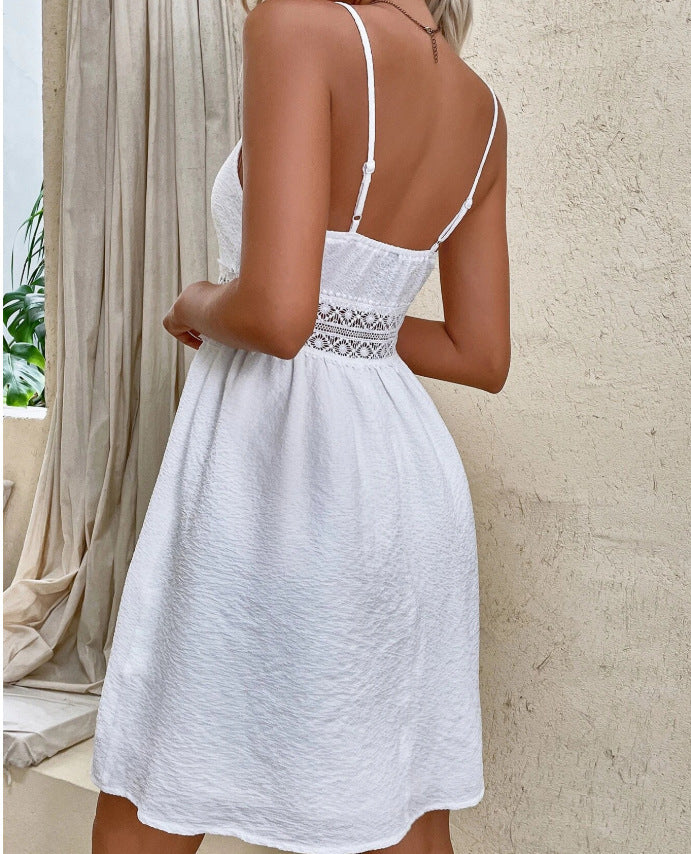 White Lace Summer Dress - MINOOO's