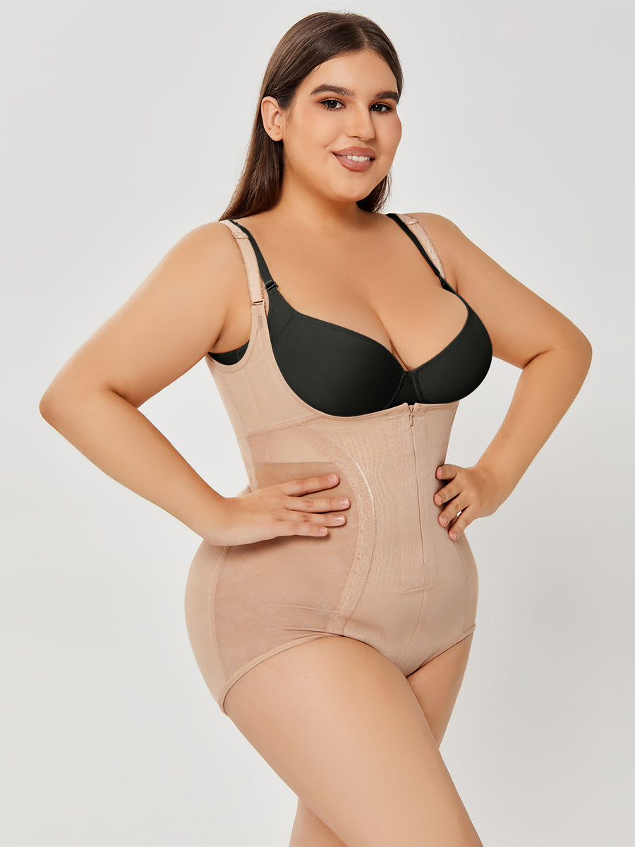 Sheer Mesh Slim Body Shaper Plus Size - MINOOO's