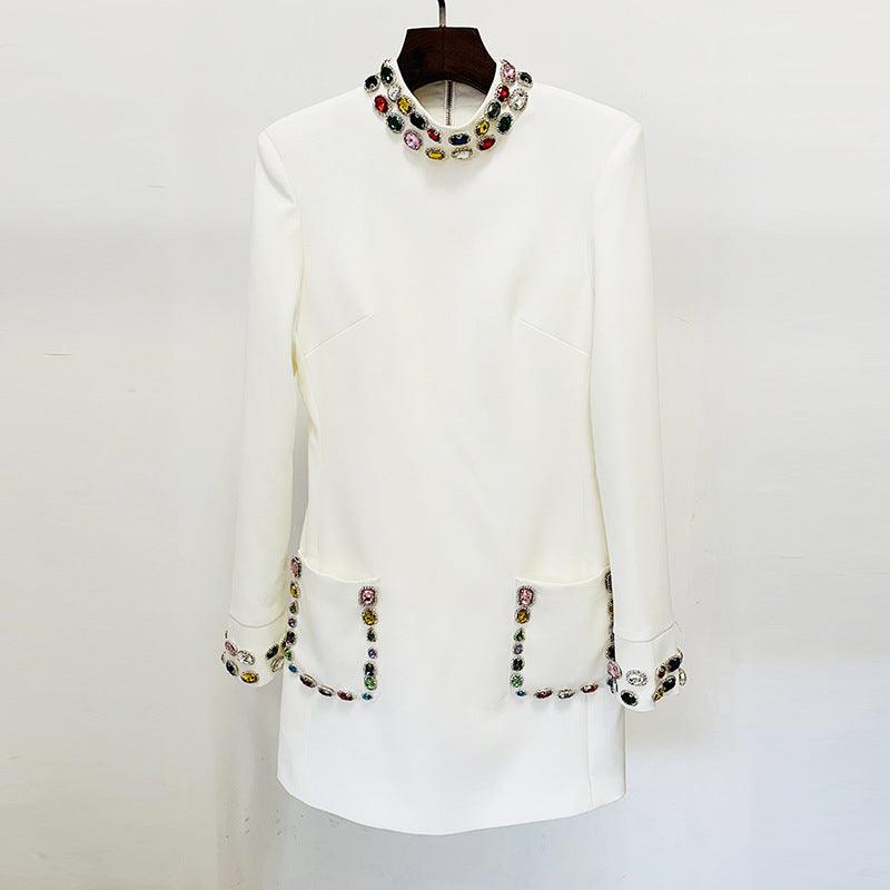 Regal Radiance Jeweled Mini Dress - MINOOO's