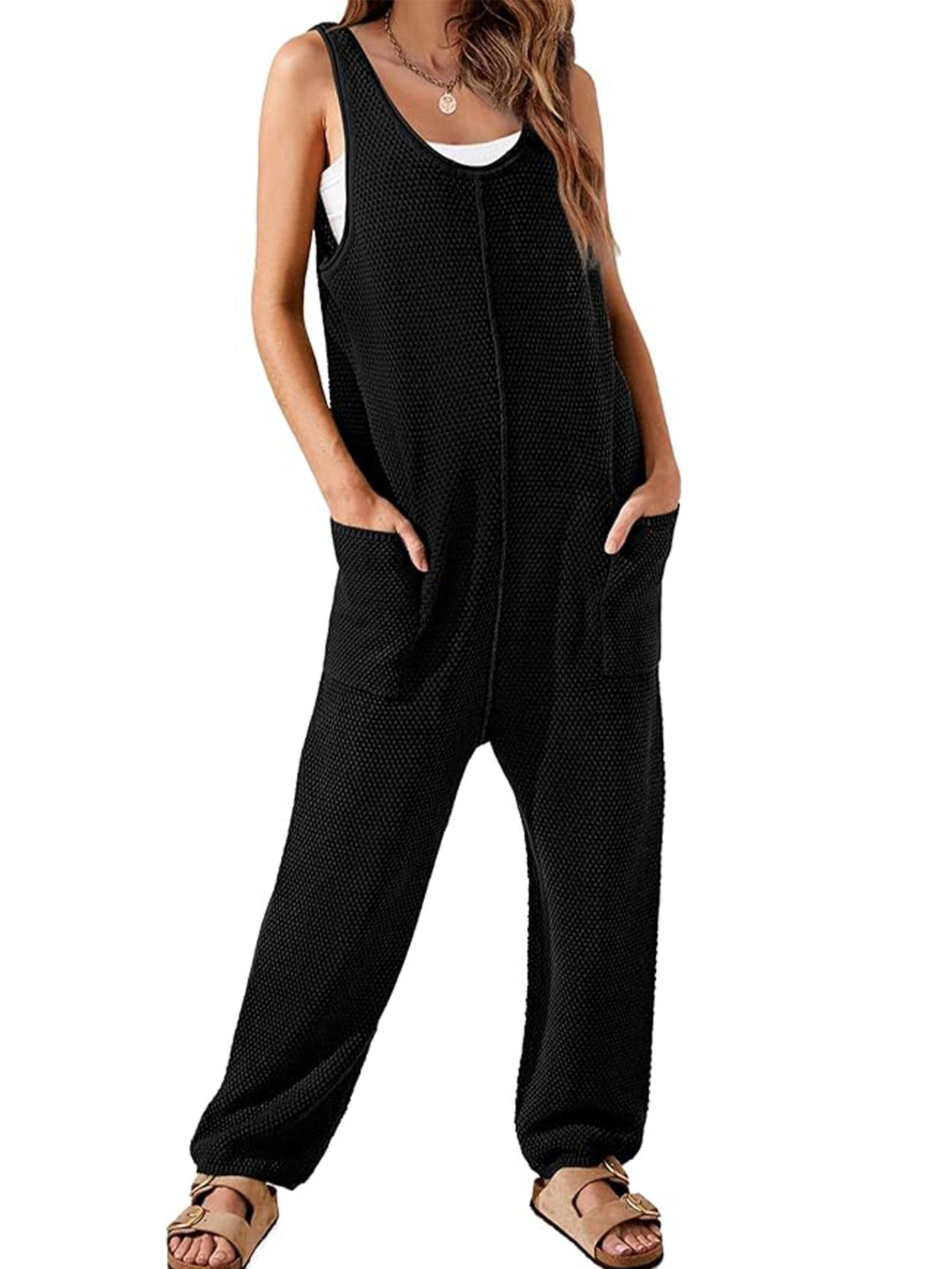 Jumpsuit Double Pocket Cargo Pants - MINOOO's