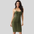 Elegant Olive Green Bandage Dress - MINOOO's