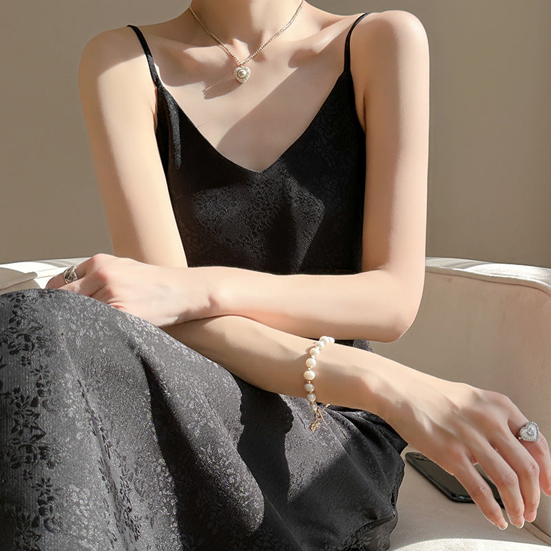 Sophisticated Acetate Satin Slip Dress - MINOOO's