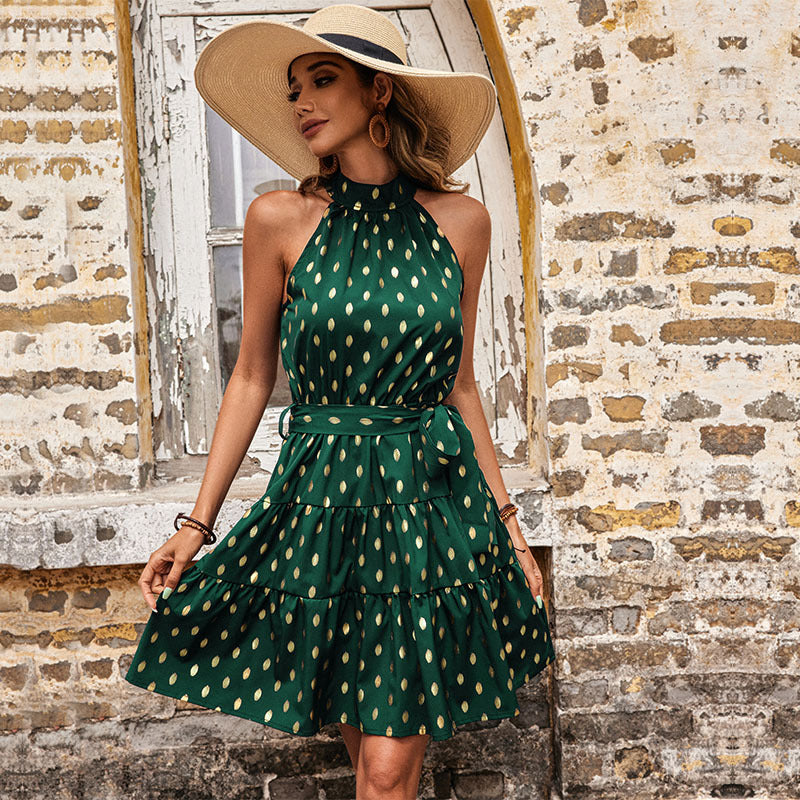 Summer Sleeveless Polka Dot Dress - MINOOO's