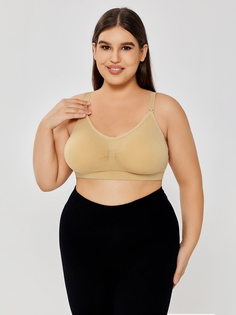 Comfortable +Size Cotton Wirefree Bra - MINOOO's