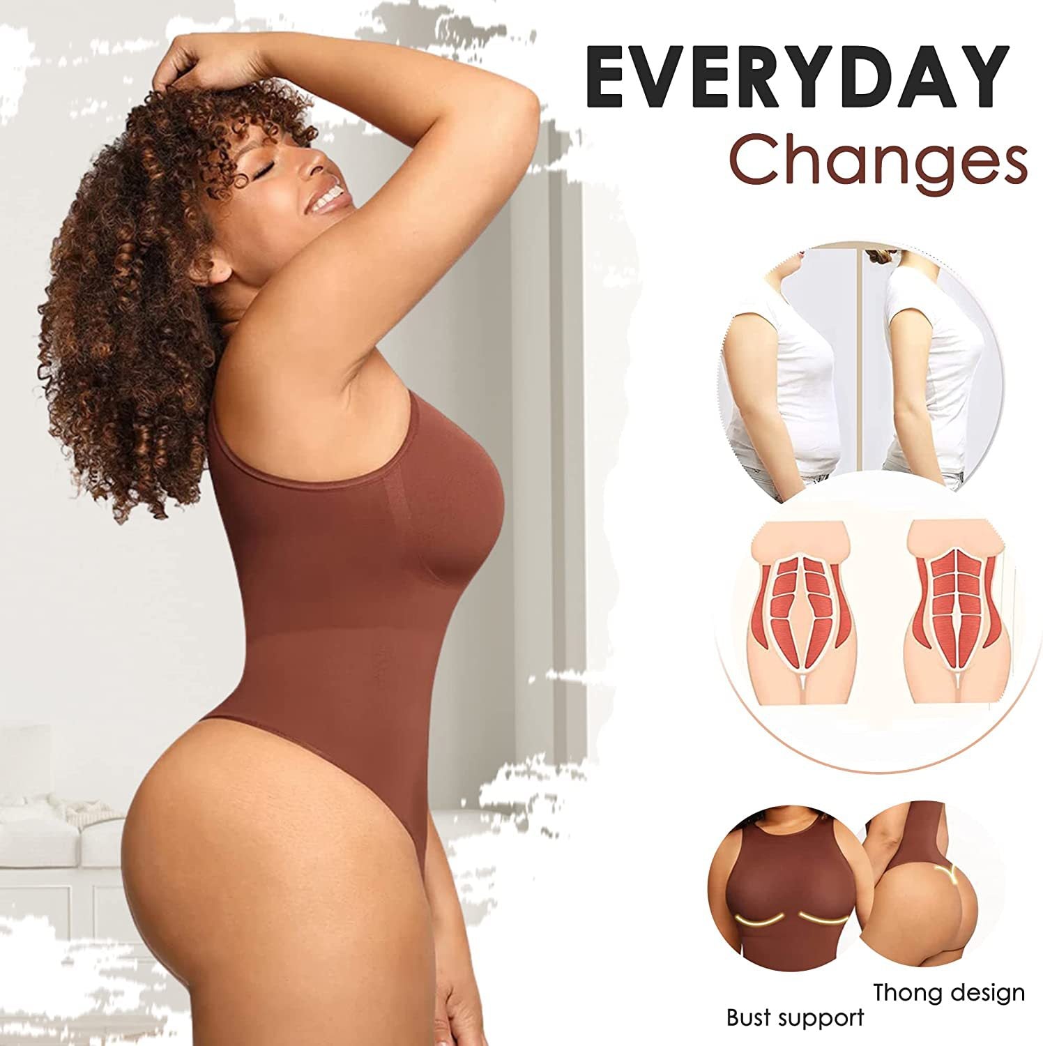 Seamless High-Neck Bodysuit Shapewear - MINOOO's