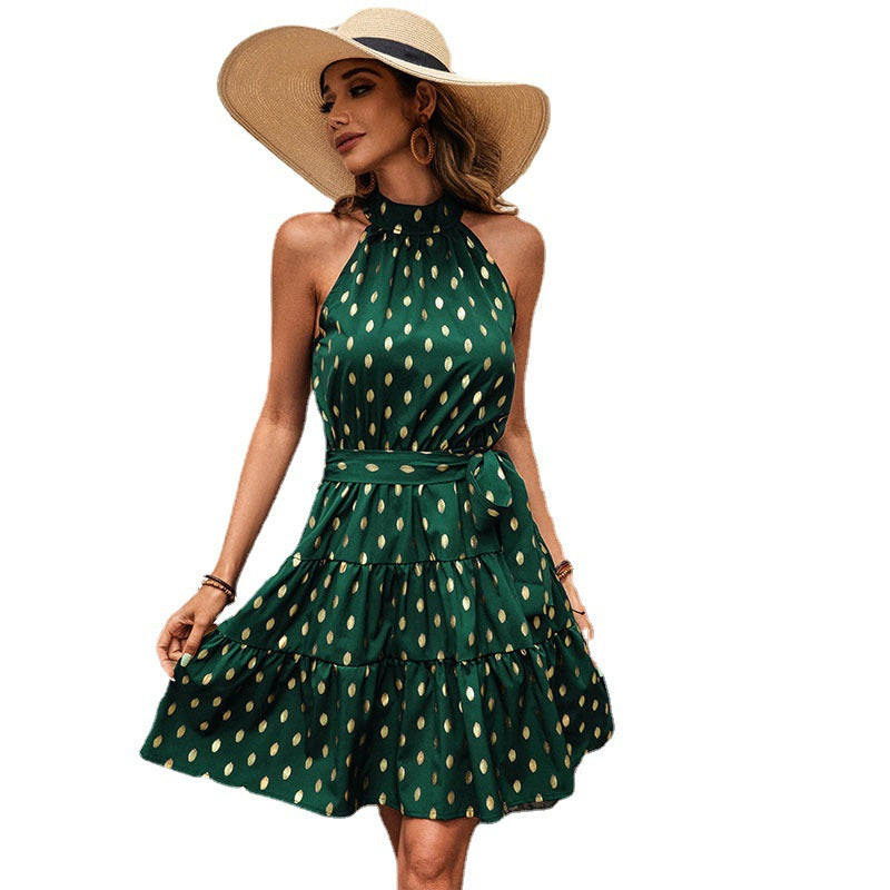 Summer Sleeveless Polka Dot Dress - MINOOO's