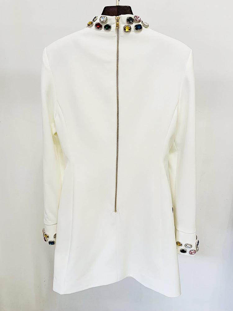 Regal Radiance Jeweled Mini Dress - MINOOO's