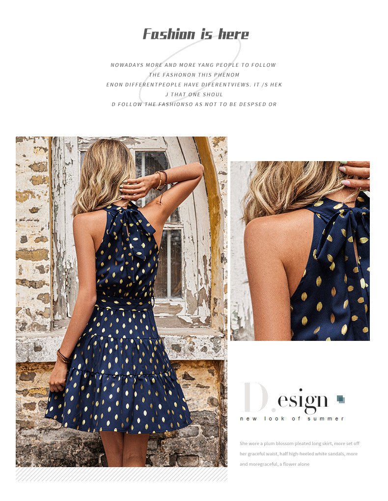 Summer Sleeveless Polka Dot Dress - MINOOO's