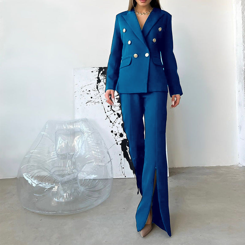 Double-Breasted Women's Suit - MINOOO's