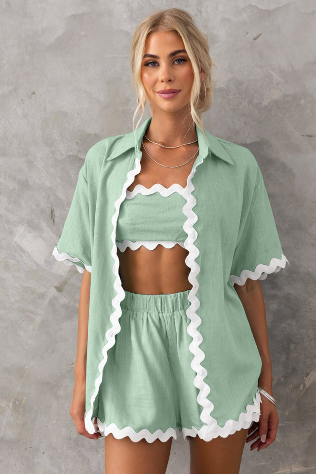 Wave-Trim Chic Co-Ord Set - MINOOO's