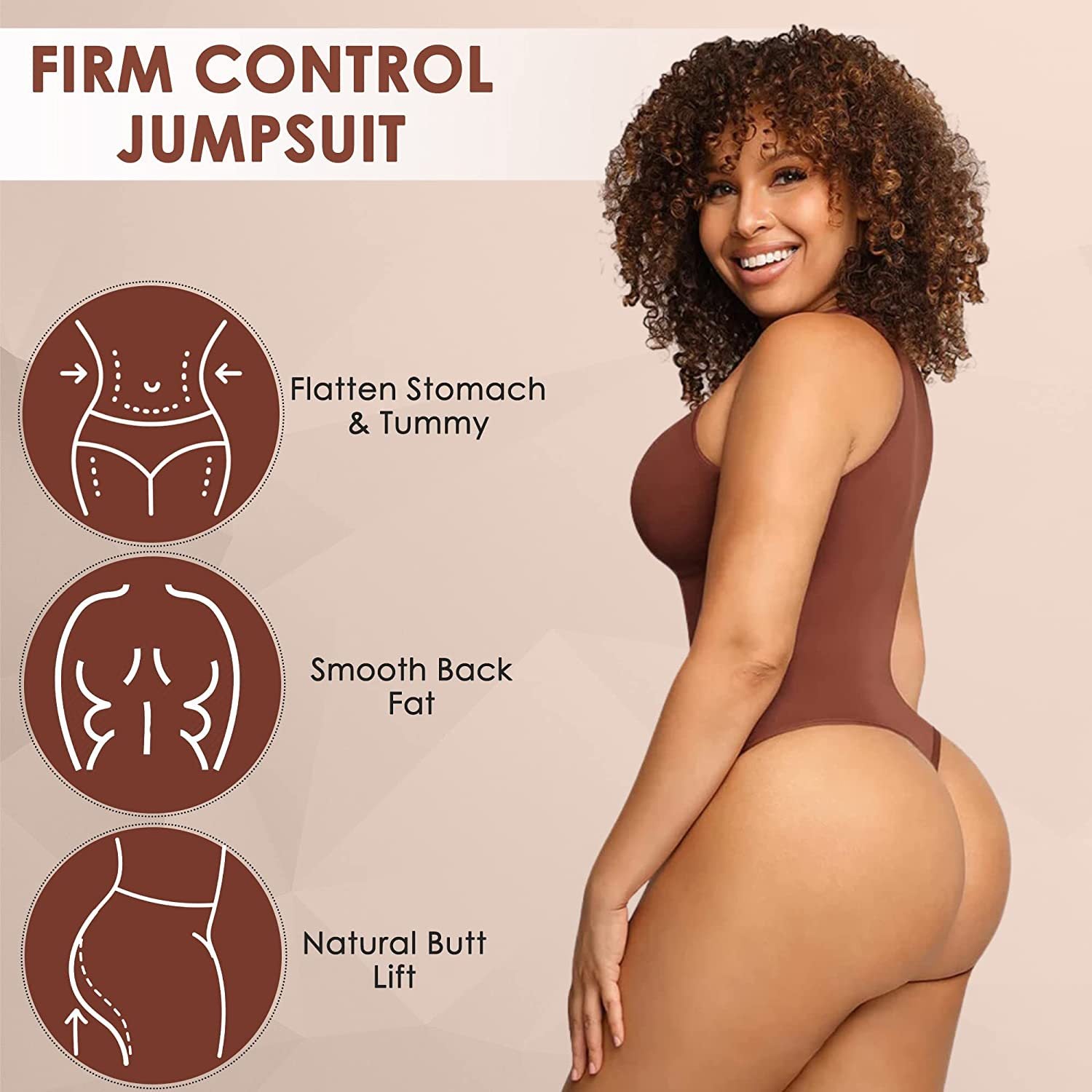 Seamless High-Neck Bodysuit Shapewear - MINOOO's